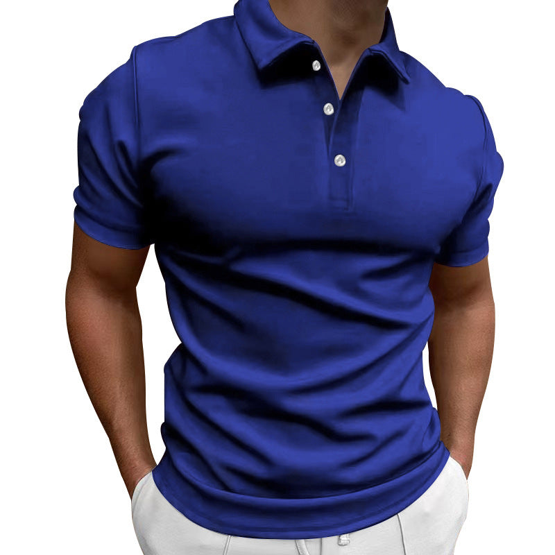 Men's slim fit stretch polo shirt with kent collar and elastic hem StylebySassy