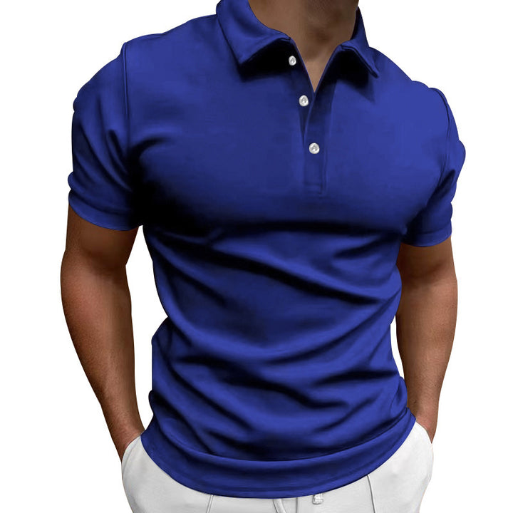 Men's slim fit stretch polo shirt with kent collar and elastic hem StylebySassy
