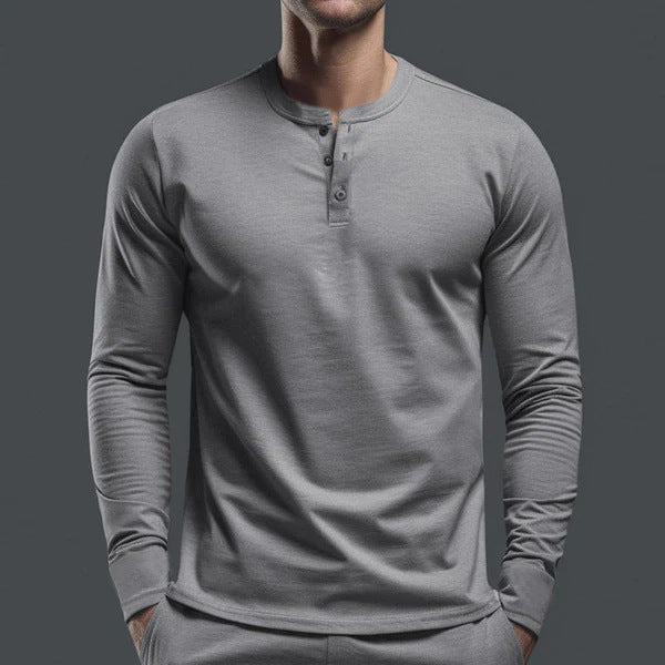 Men's long-sleeve shirt with button placket and slim fit StylebySassy