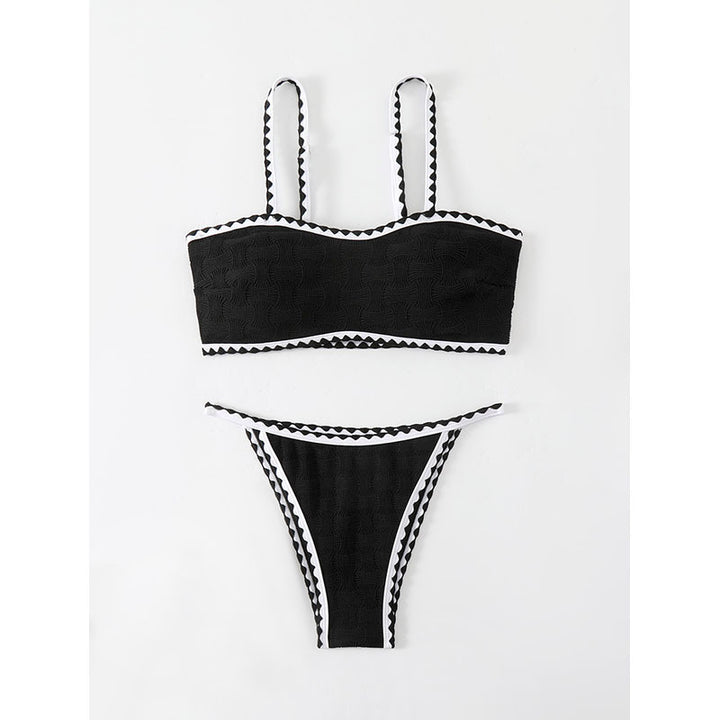 Women’s bikini with textured top and trendy contrast details StylebySassy