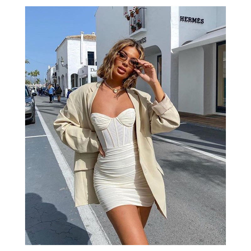 Ladies Tailored Minidress with Corset Design StylebySassy