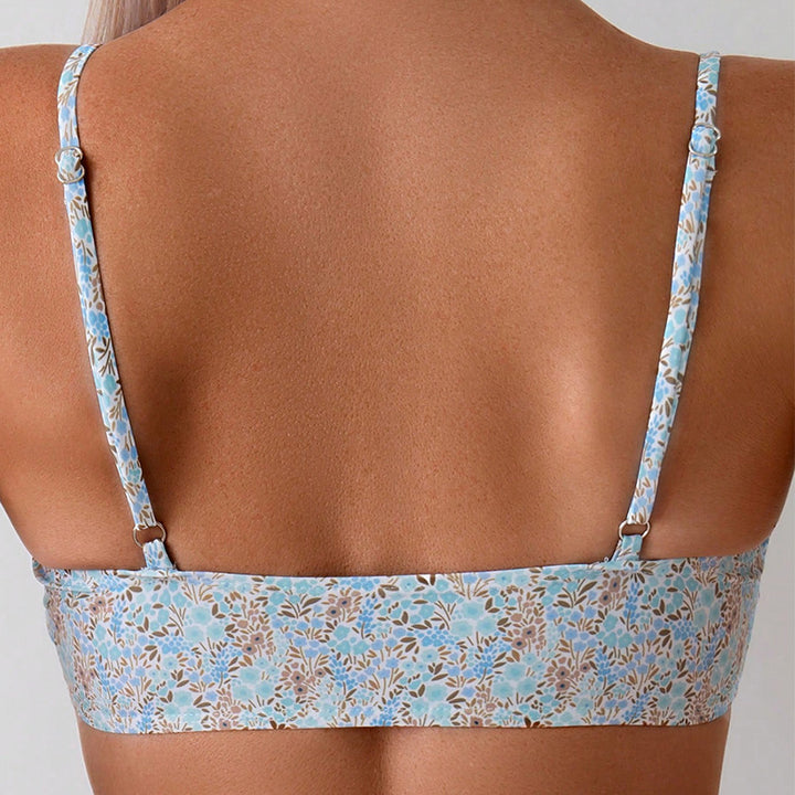 Women's bikini set with floral print and elastic straps StylebySassy
