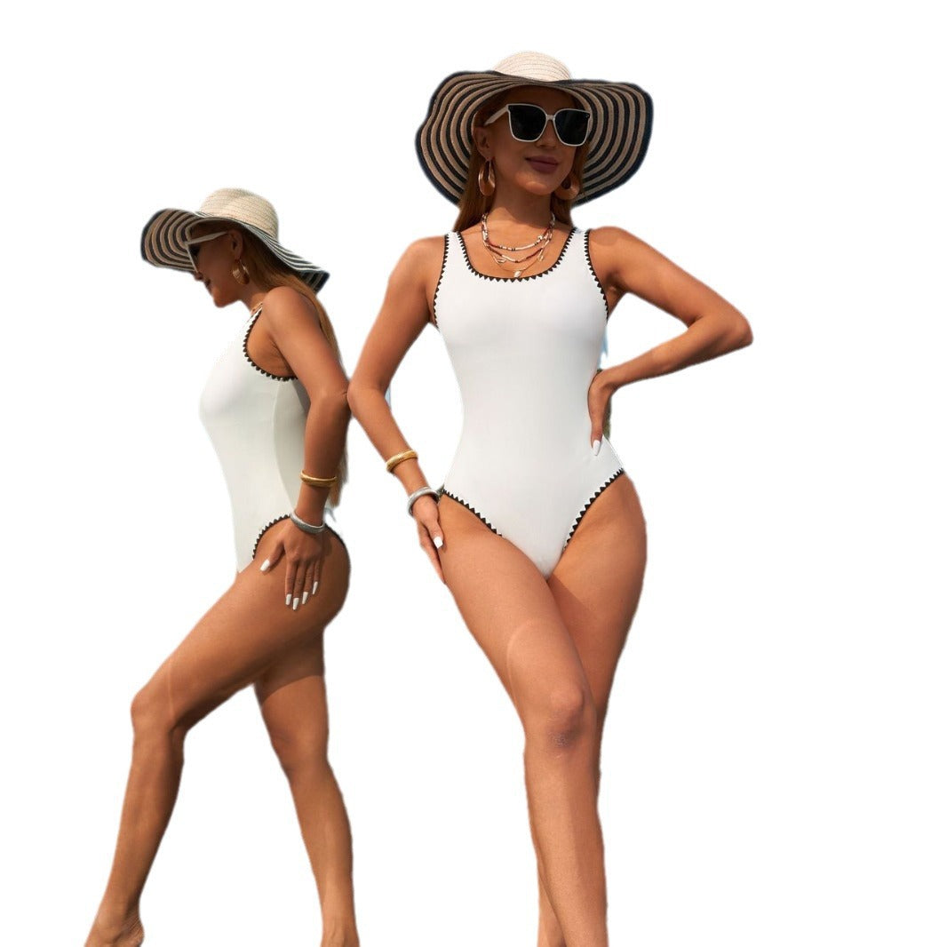 Ladies Elegant One-Piece Swimsuit with Playful Cut StylebySassy