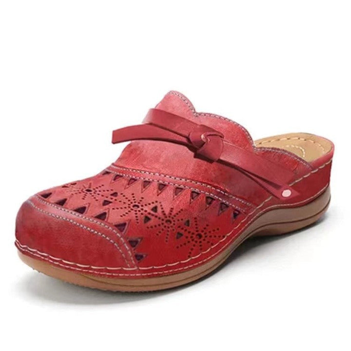 Women Comfortable Clogs with delicate cut-out design and elegant strap StylebySassy
