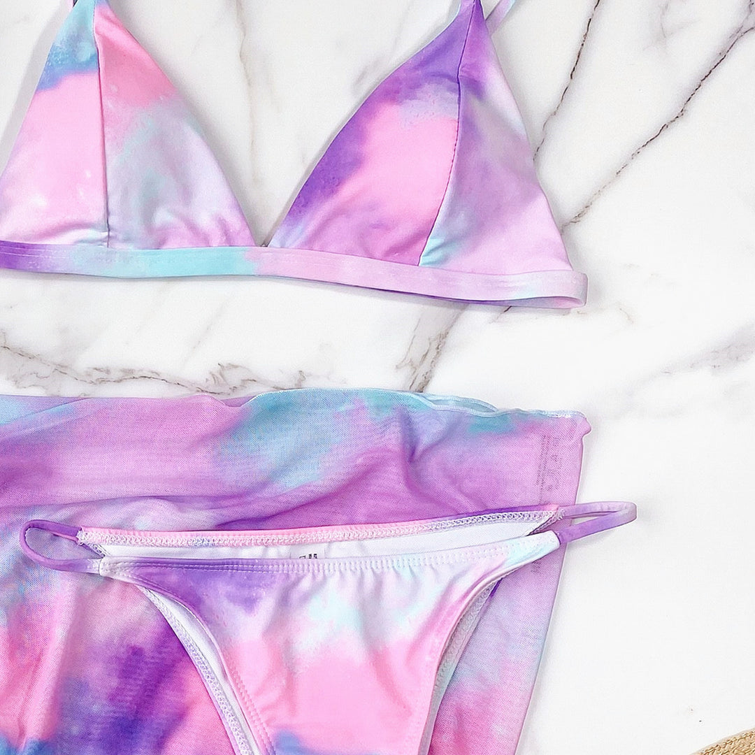 Women's Triangle Bikini with Wrap Skirt StylebySassy