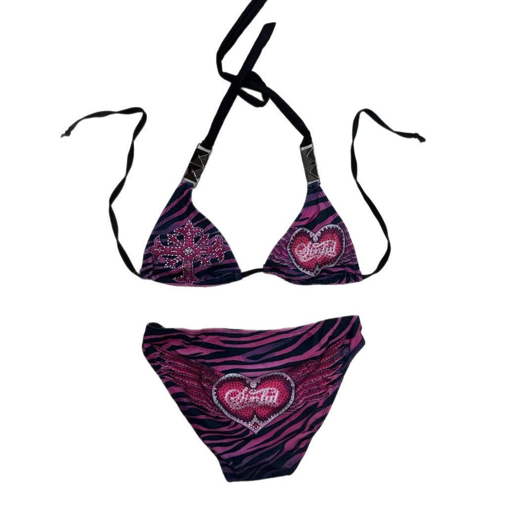 Women's triangle bikini with embellishments StylebySassy