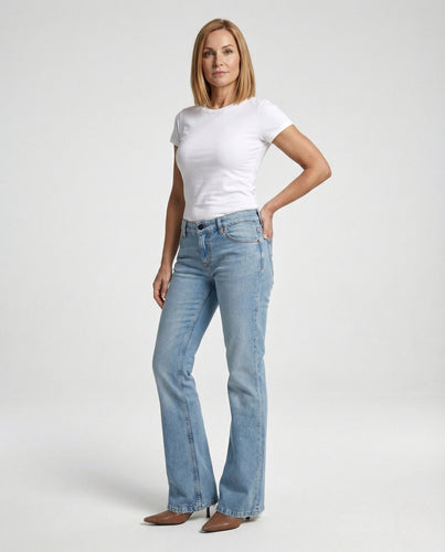Women Bootcut Jeans High Waist Stretch