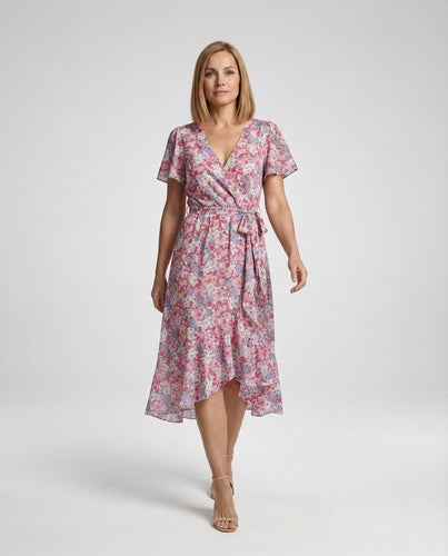 Ladies Casual Dress Chiffon Midi