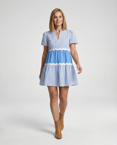 Women's Tiered Dress Summer with Puff Sleeves