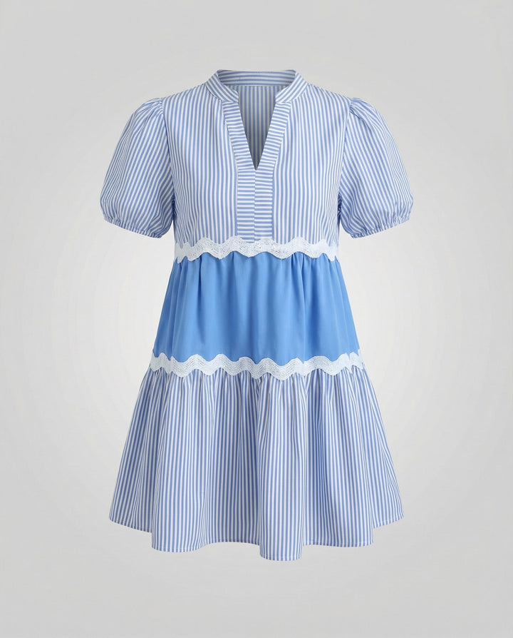 Women's Tiered Dress Summer with Puff Sleeves