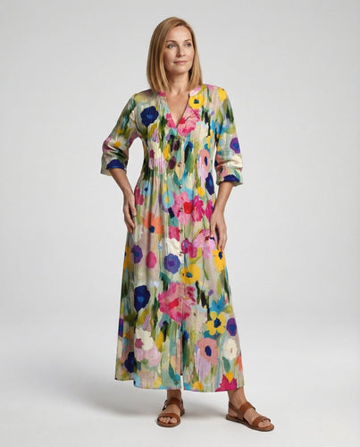 Women’s Maxi Dress Floral V-Neck