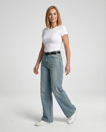 Ladies Jeans High Waist wide