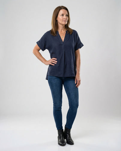 Ladies Tunic Blouse V-Neck