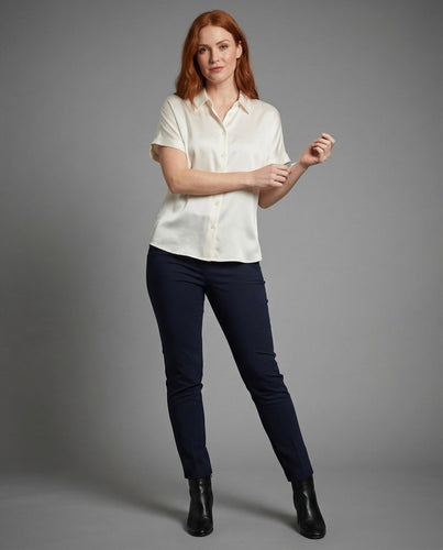 Women's Classic Short Sleeve Shirt Blouse