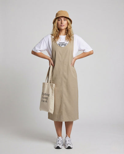 Ladies Minimalist Strap Midi Dress