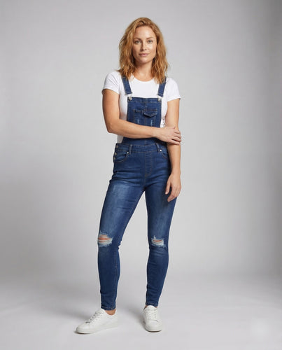 Ladies Slim Denim Overalls