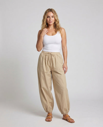 Women's Bandeau Croptop Harem Pants Set