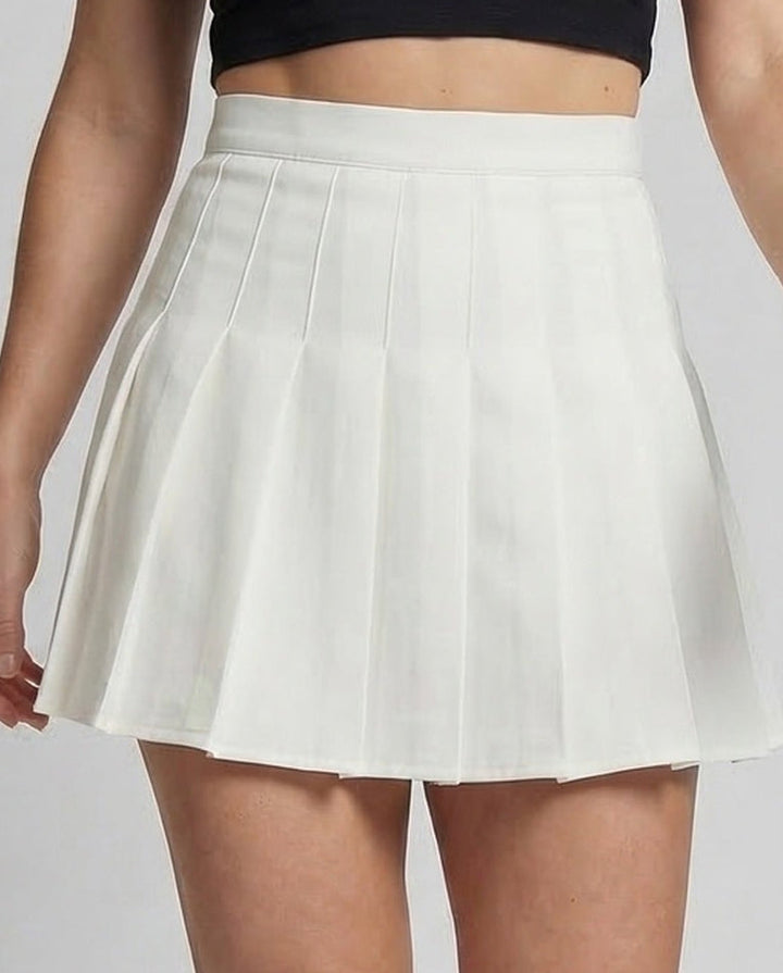 Women's Mini Skirt Pleated High Waist