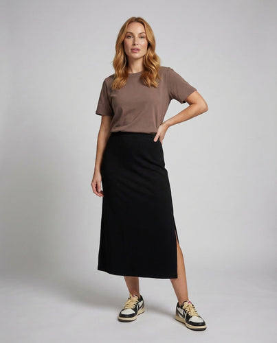 Women's Maxi Skirt Side Slit Asymmetrical