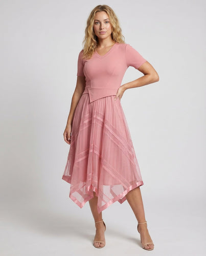 Women’s Midi Dress Knitted Tiered Skirt