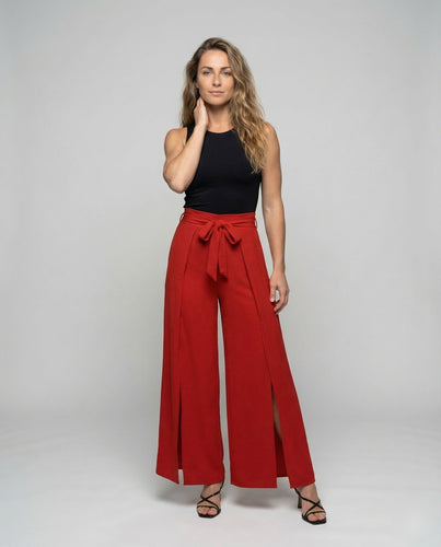 Women Palazzo Pants High Waist Slit
