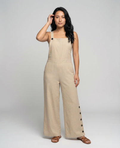 Women Linen Jumpsuit Loose