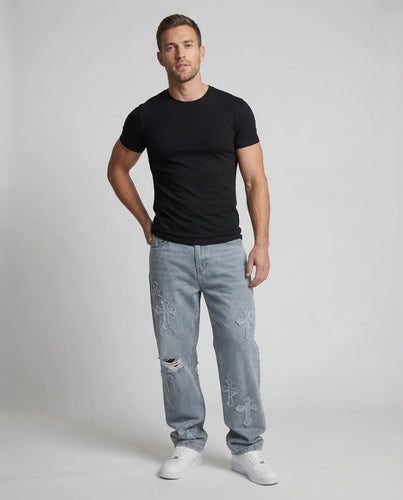Unisex Baggy Jeans Destroyed