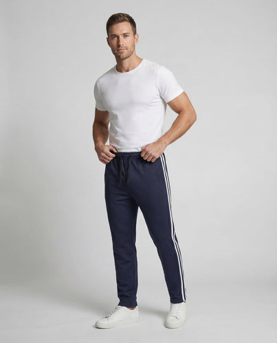 Unisex Striped Fleece Jogging Pants