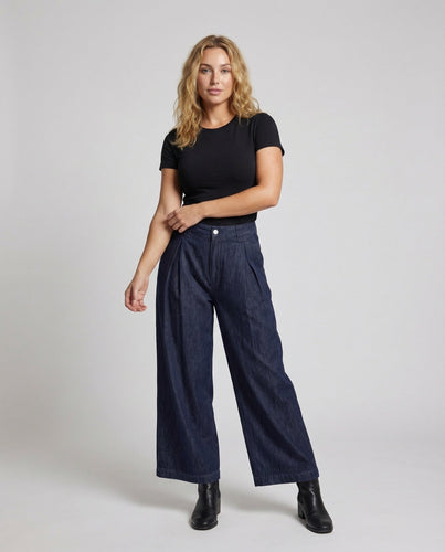Women's Jeans Pleated Wide