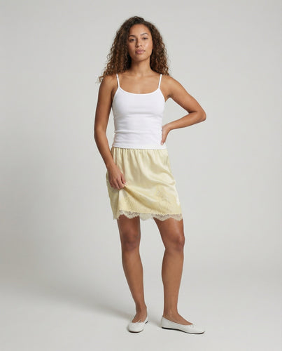 Ladies Satin Under Skirt Lace