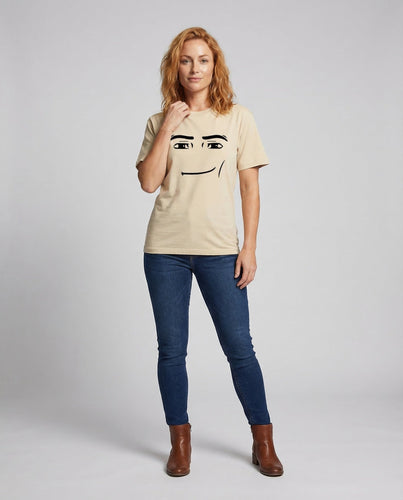Unisex T-Shirt Smiley Graphic Round Neck