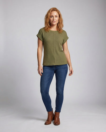 Women's Waffle Knit Top Knot Hem
