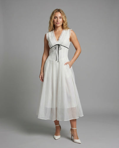 Women's Midi Dress Retro Style Tulle Skirt