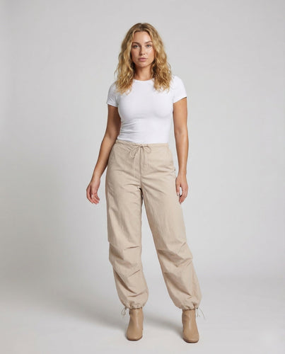 Women’s Tiered Cargo Pants Wide Leg Drawstring