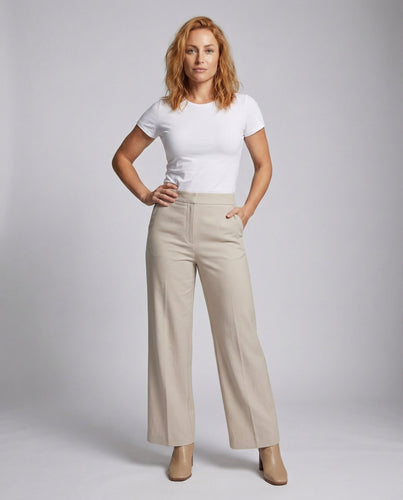 Women's Minimalistic Suit Pants Slit Detail