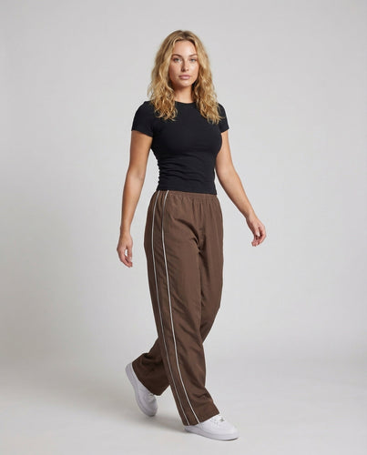 Women's Linen Look Palazzo Pants with Drawstring