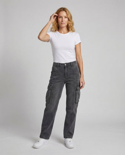 Women's Cotton Cargo Pants Sculptural Pockets