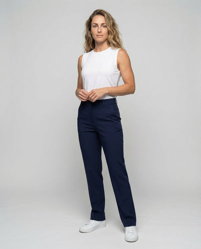 Women's Straight Suit Pants Concealed Closure
