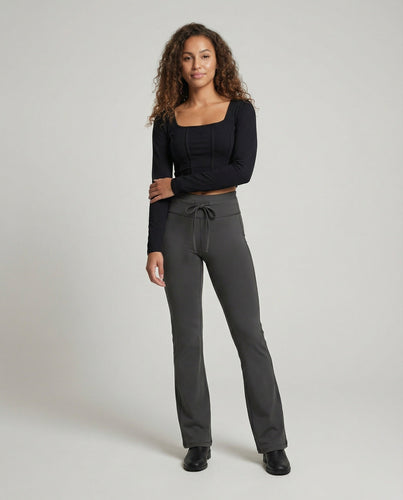 Women's Flared Stretch Pants Shaping Waistband