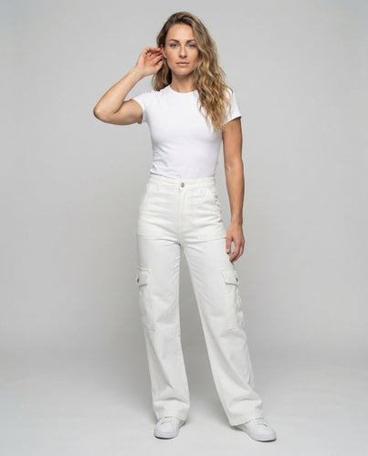 Women's High-Cut Pants Thigh Pockets