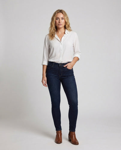 Women's Silk Look Shirt Open V-Neck