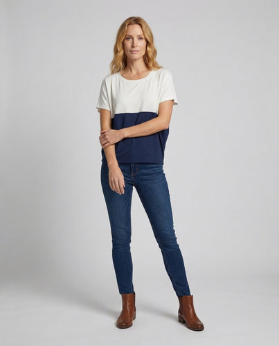 Women's Knit Shirt Batwing Sleeves Elastic Hem