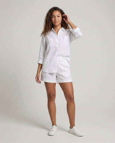 Women's Linen Two-Piece High-Cut Shorts