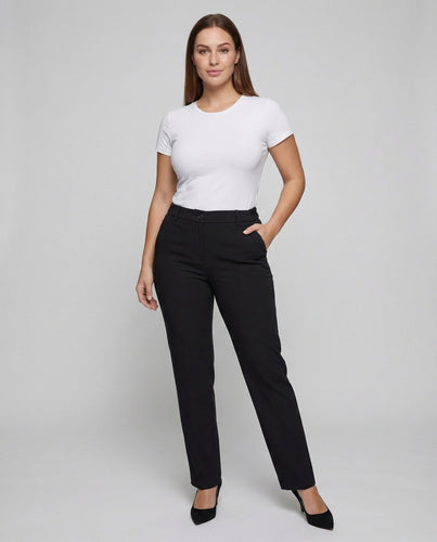 Women's Business Stretch Pants Hidden Hook Closure