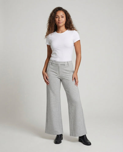 Women Crop Duo High Waist Flared Pants