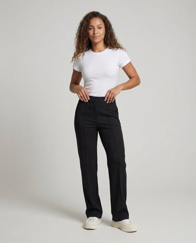 Ladies Stretch-Crepe Pants Center Seam