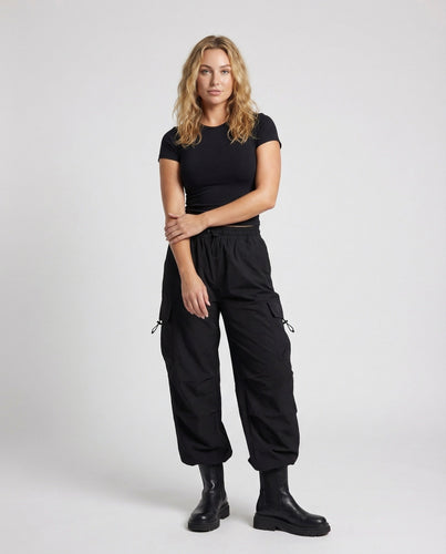Women Cargo Pleated Trousers Adjustable Hem
