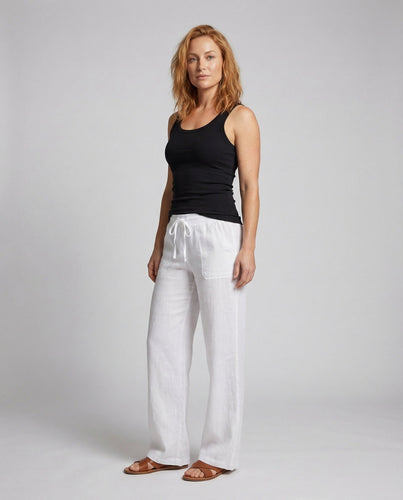 Women's Linen Relax Pants with Drawstring