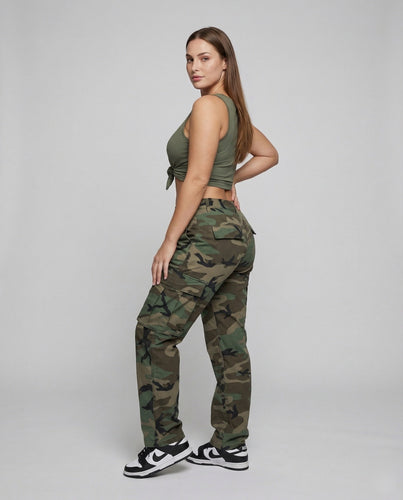 Women’s Tailored Cargo Pants Adjustable Leg Hem