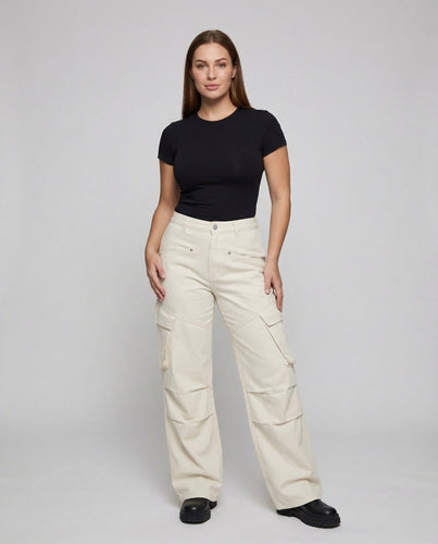 Women's Low Rise Cargo Pants Extra Long Hem